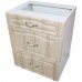 Corp inferior 60 cu 3 sertare metalice pentru greutate Zebra MDF sonoma mustata